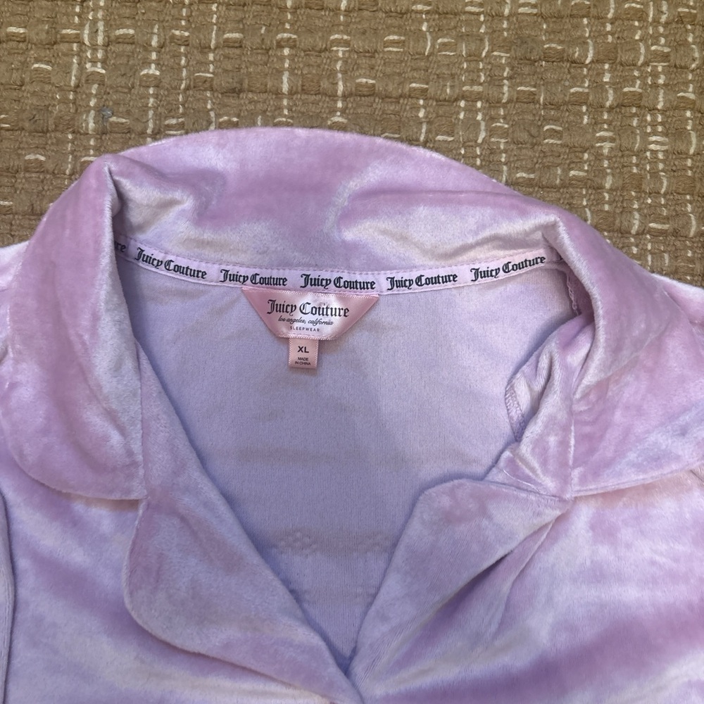 Juicy Couture Light Purple Velvet Shirt - Picture 2 of 3